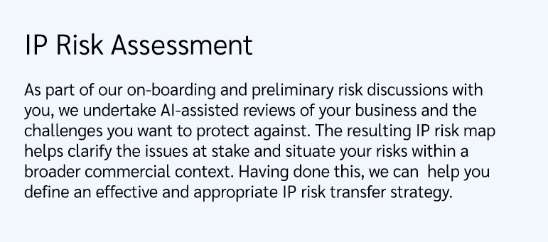 IP Risk Assessment As part of our on boarding and preliminary risk discussions with you, we undertake AI assisted rev...